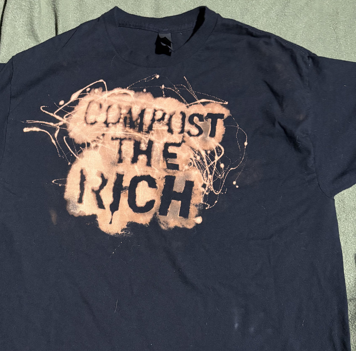 "Compost" Bleach-Dyed Tee